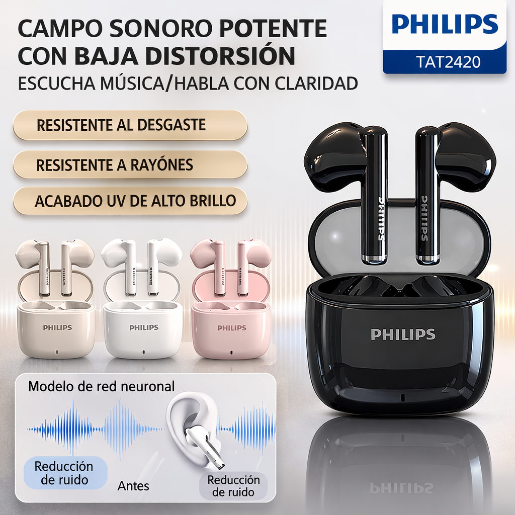 Philips TAT2420 – Sonido Panorámico 360° y Claridad Cristalina imagen 3