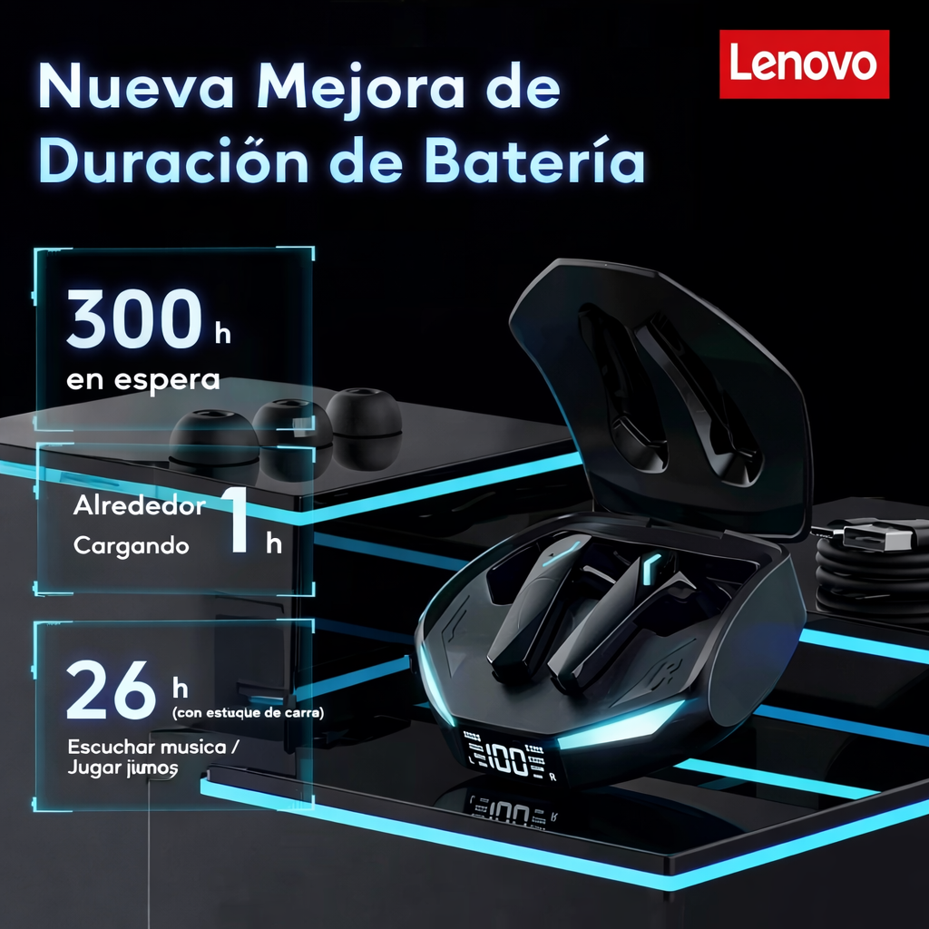 Lenovo Thinkplus GM2 Pro – Auriculares Gaming TWS con Sonido Surround 360° imagen 5